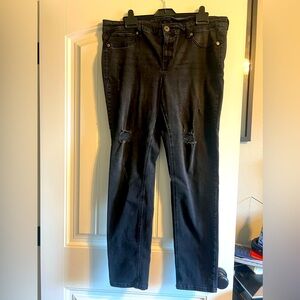 Maurice’s Women’s 18 Reg Plus Size Distressed Black Skinny Jeans